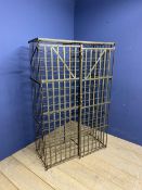 Large metal caged wine rack 102x57x163 cm