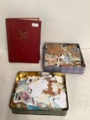 Quantity of Stamps, including The Triumph illustrated stamp album with maps, book, containing