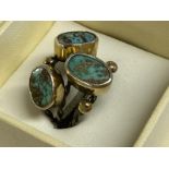 3 stone opal ring