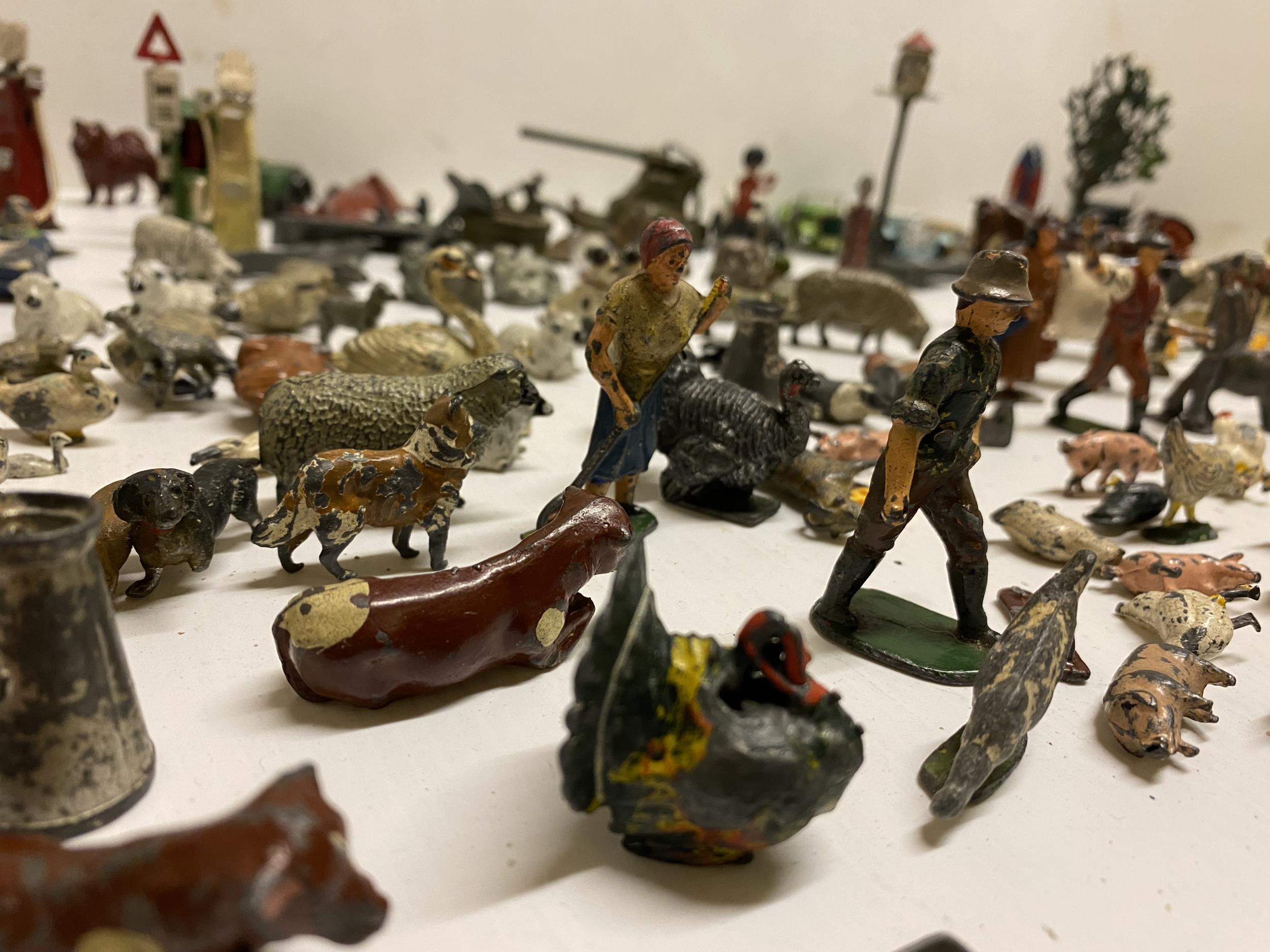 Quantity of toys, including Britains Farmyard animals, and vintage vehicles, all with much wear - Image 13 of 13