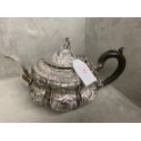 A hallmarked teapot, Edward Power, Dublin;