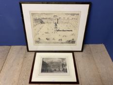 Two framed and glazed prints 'Vue de la Maison de l'amiraute a Amsterdam Chez E Maaskamp' (LOTS