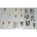 Gloucestershire C.C.C. 1950s-1980s. Forty signatures in ink of Gloucestershire cricketers signed