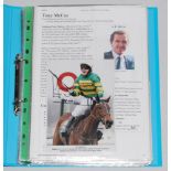 Horse Racing. Blue folder comprising over forty mainly colour photographs and montages of race