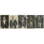 Sussex C.C.C. Five mono real photograph portrait postcards of Sussex players. Subjects are Tich