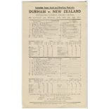 New Zealand inaugural tour to England 1927. Selection of seven original official scorecards covering