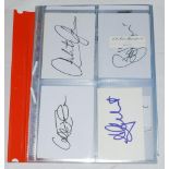International men's and women's cricket signatures 1930s-2010s. File comprising seventy mainly