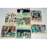 Cricket photographs 1980/90's. Good selection of twenty one signed press photographs, the majority