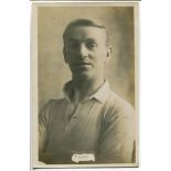 Thomas Clay. Tottenham Hotspur 1914-1929. Mono real photograph postcard of Clay, half length, in