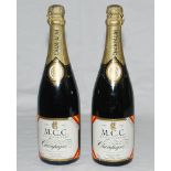 'M.C.C. Bicentenary Match. Lords Cricket Ground. August 20-25th 1987'. Two 75cl bottle of M.C.C.