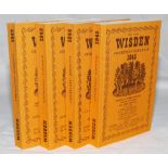 Wisden Cricketers' Almanack 1942, 1943, 1944 and 1945. Willows reprints in softback covers. The 1942