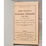 Wisden Cricketers' Almanack 1886. Willows softback reprint (1985) in light brown hardback covers