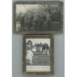 W.G. Grace. Small original photograph of Grace, Archie Maclaren, K.S. Ranjitsinhji and two others