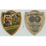 J. Baines. 'A Stonewaller'. Rare early colour shield shaped trade card with cameo of 'J.B.' to