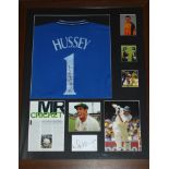 Michael Hussey. Durham 2005 & Australia 2005-2013. Blue Durham one day shirt worn by Hussey during