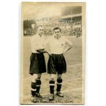 Ron Burgess, Tottenham Hotspur 1938-1954 and Roy White, Tottenham Hotspur 1940-1946. Mono real