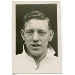 George William Hall. Tottenham Hotspur 1932-1945. Mono real photograph of Hall, head and