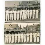 Scarborough Cricket Festival. Gentlemen v Players 1952 and 1953. Original mono plain back