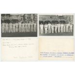 New Zealand tour to England 1949. Mono real photograph plain back postcard of the New Zealand team