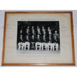 'M.C.C. Tour of South Africa 1964/65'. Original official photograph of the M.C.C. touring party,