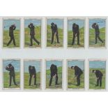 Golf cigarette cards. 'Sports Series' 1912. Gallaher Ltd. Full set of the ten golf cards nos. 1-10