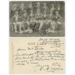Australian tour of England 1921. Mono postcard of the Australian team 1921 with caption and