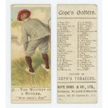 Golf cigarette cards. 'Cope's Golfers' 1900. Cope Bros. & Co., Liverpool. Card no. 36 'The Mystery