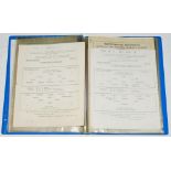 Tottenham Hotspur. 'Matches played at Cheshunt Ground'. Blue folder containing a selection of