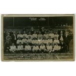 Tottenham Hotspur Football & Athletic Co Ltd 1908/09. Early mono real photograph postcard of the