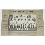 'Australia's Cricket Team. English Tour 1934'. Original mono printed photographic image of the