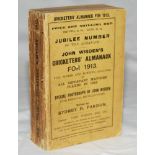 Wisden Cricketers' Almanack 1913. 50th (Jubilee) edition. Original paper wrappers. Minor breaking to