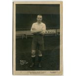 Herbert Bliss. Tottenham Hotspur 1912-1922. Early mono real photograph postcard of Bliss, full