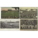 Australia v England, 1904. Rare original colour printed postcard of the Melbourne Cricket Ground