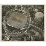 The Oval 1938. An impressive large original mono press photograph of an aerial view of the The