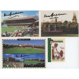 Don Bradman. Five modern colour postcards of the Adelaide Oval (including three duplicates), each