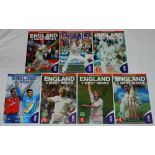 England Test and One Day International programmes and tour guides 1985-2019. A collection of over