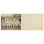 England v West Indies. The Oval 1928. Original sepia press photograph of the England team for the