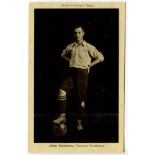 John Cameron. Tottenham Hotspur 1898-1907. Early mono real photograph postcard of Cameron, full