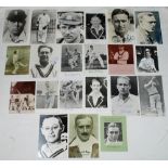 England Test cricketers. A selection of twenty mainly mono copy photographs of England Test