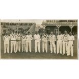 H.D.G. Leveson-Gower's XI v West Indies, Scarborough 1928. Original mono real photograph of the H.