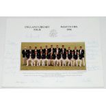 'England Cricket Tour. West Indies 1994'. Official colour photograph of the touring party seated and