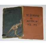 Australia tour to England 1934. Original scrapbook comprising a good selection of press cuttings