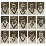 Australian tour of England 1930. Excellent complete set of fifteen sepia real photograph plain