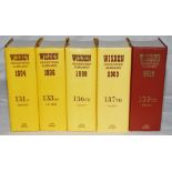 Wisden Cricketers' Almanack 1994, 1996, 1999, 2000 and 2002. Five original hardbacks, four with