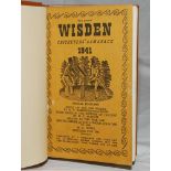 Wisden Cricketers' Almanack 1941. 78th edition. Original limp cloth covers, bound in light brown