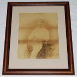 Willie Bates. Yorkshire & England 1877-1887. Original sepia studio portrait photograph of Bates