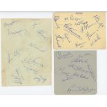 County signatures. File comprising three album pages for Glamorgan c.1951, nine signatures including
