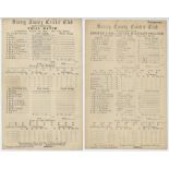 The Oval 1921. A selection of eighteen official scorecards in a black file for County, tour and