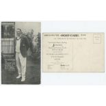 Warwick Windridge Armstrong. Victoria & Australia 1898-1922. Rarely seen mono advertising postcard