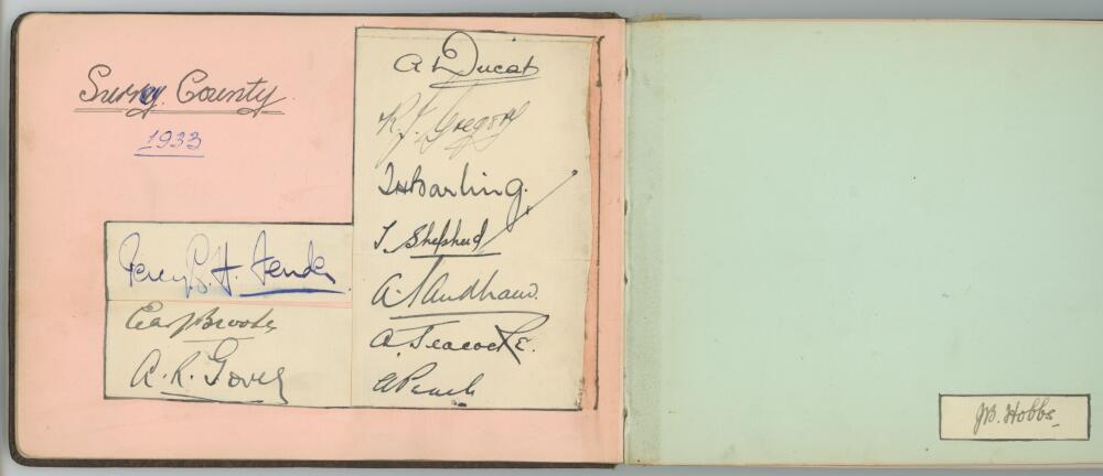 Australia tour to England 1930. Autograph album dated 1933 including ten signatures in ink of the - Image 3 of 8